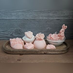 Blush Pink Bath Soap And Candle Set